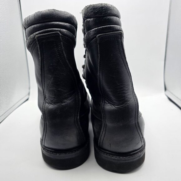 Tactical Work Boots Mens Size 14 Black Leather Vibram Soles Zipper Work Casual - Picture 4 of 13